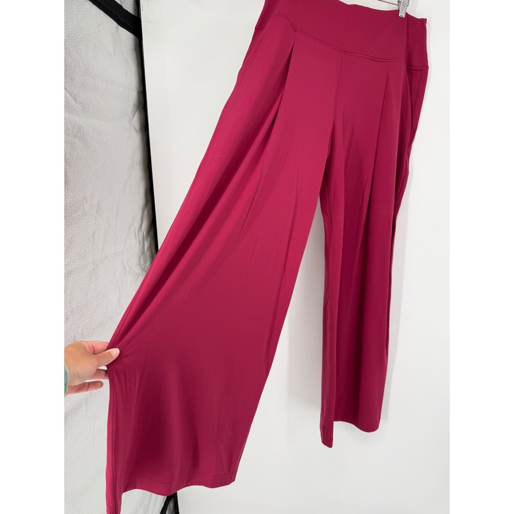 NWOT Lululemon Align Palazzo Pants Wide Leg Pleated Trouser Magenta Smoke Sz 14